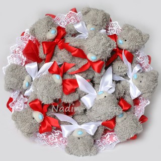 Букет из 11 плюшевых мишек Тедди 
